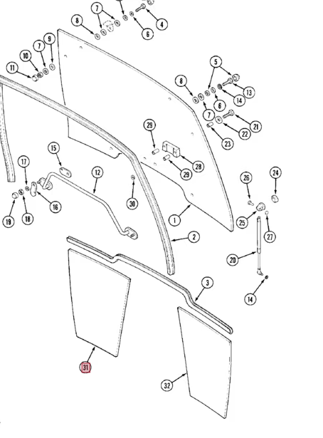 NEDRE FRAMGLAS V&Auml;NSTER                                                                                        
