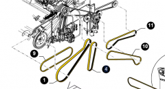 HYDROSTAATIN HIHNA TC, 2700MM 4 RIBS